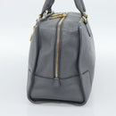 LOEWE Amazona 36 Hand Bag Leather Gray Gold Auth 187619V-4