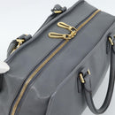 LOEWE Amazona 36 Hand Bag Leather Gray Gold Auth 187619V-6
