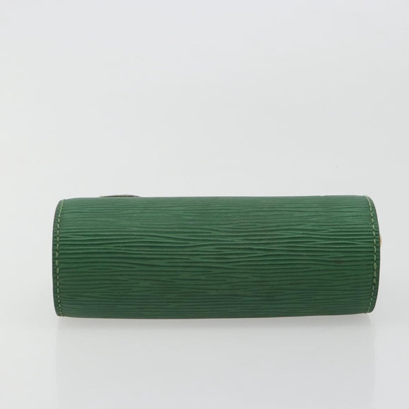 LOUIS VUITTON Epi Soufflot Pouch Green LV Auth 187622