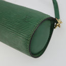 LOUIS VUITTON Epi Soufflot Pouch Green LV Auth 187622-14