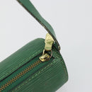 LOUIS VUITTON Epi Soufflot Pouch Green LV Auth 187622-10