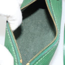 LOUIS VUITTON Epi Soufflot Pouch Green LV Auth 187622-11