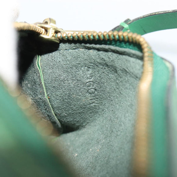 LOUIS VUITTON Epi Soufflot Pouch Green LV Auth 187622
