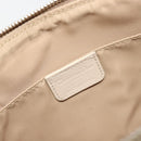 Christian Dior Trotter Canvas Romantic Shoulder Bag PVC Beige Silver Auth 187624-19