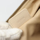 Christian Dior Trotter Canvas Romantic Shoulder Bag PVC Beige Silver Auth 187624-24