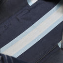 FENDI Mamma Baguette Shoulder Bag Canvas Navy Silver Auth 187625V-19