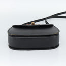 GUCCI Bamboo Shoulder Bag Leather 2way Black Gold 000 1014 0188 Auth 187626SAV-5