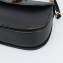 GUCCI Bamboo Shoulder Bag Leather 2way Black Gold 000 1014 0188 Auth 187626SAV-9