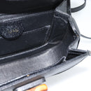 GUCCI Bamboo Shoulder Bag Leather 2way Black Gold 000 1014 0188 Auth 187626SAV-21