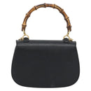 GUCCI Bamboo Shoulder Bag Leather 2way Black Gold 000 1014 0188 Auth 187626SAV-2
