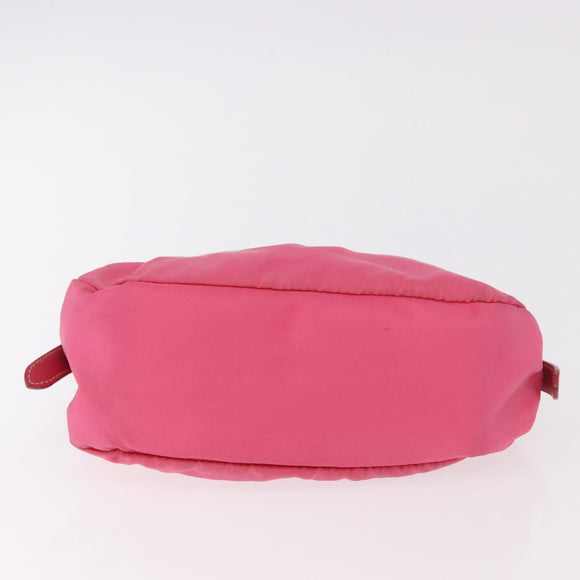 PRADA Accessory Pouch Nylon Pink Silver Auth 187628A