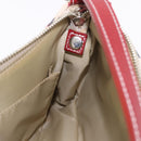 BURBERRY Nova Check Blue Label Shoulder Bag Canvas Beige Silver Auth 187631A-18