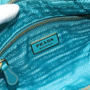 PRADA Shoulder Bag Nylon Blue Gold Auth 187632A-19