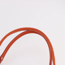 PRADA Hand Bag Vinyl Orange Silver Auth 187634A-8