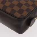 LOUIS VUITTON Damier Ebene Trousse Toilette 25 Clutch Bag N47624 LV Auth 187635-16