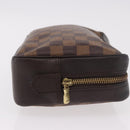 LOUIS VUITTON Damier Ebene Trousse Toilette 25 Clutch Bag N47624 LV Auth 187635-4