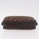 LOUIS VUITTON Damier Ebene Trousse Toilette 25 Clutch Bag N47624 LV Auth 187635-6
