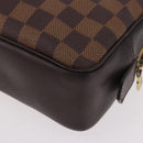 LOUIS VUITTON Damier Ebene Trousse Toilette 25 Clutch Bag N47624 LV Auth 187635-14