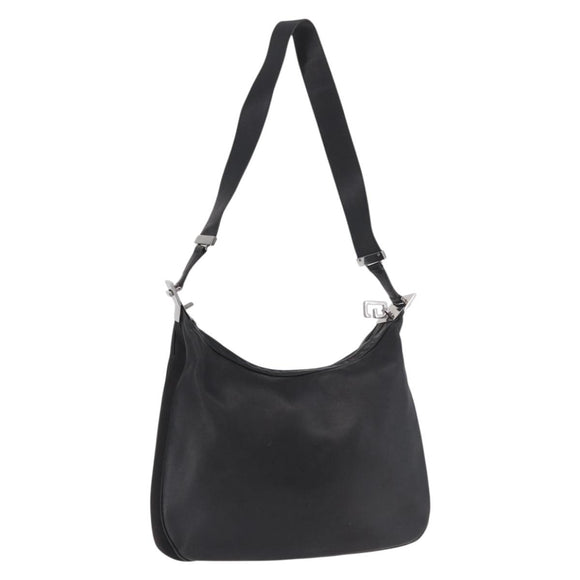 GUCCI Shoulder Bag Leather Black Silver 001 3341 Auth 187636