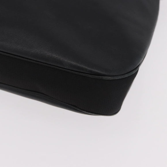 GUCCI Shoulder Bag Leather Black Silver 001 3341 Auth 187636