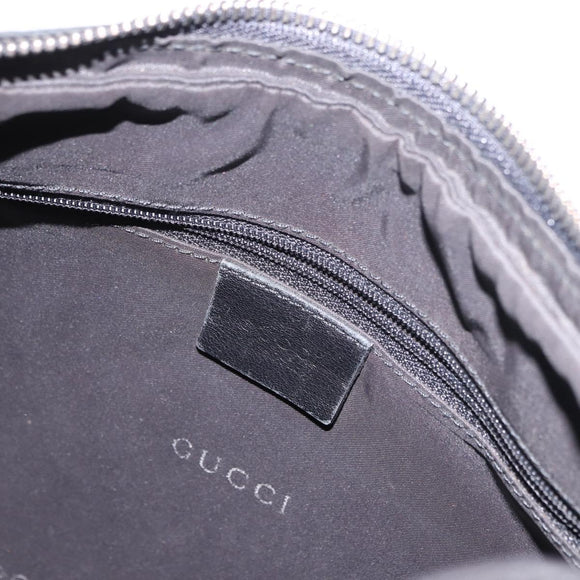 GUCCI Shoulder Bag Leather Black Silver 001 3341 Auth 187636