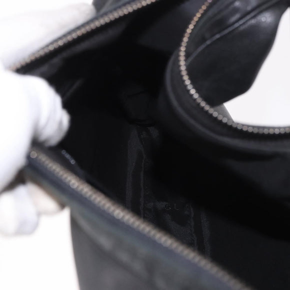GUCCI Shoulder Bag Leather Black Silver 001 3341 Auth 187636