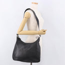 GUCCI Shoulder Bag Leather Black Silver 001 3341 Auth 187636-23