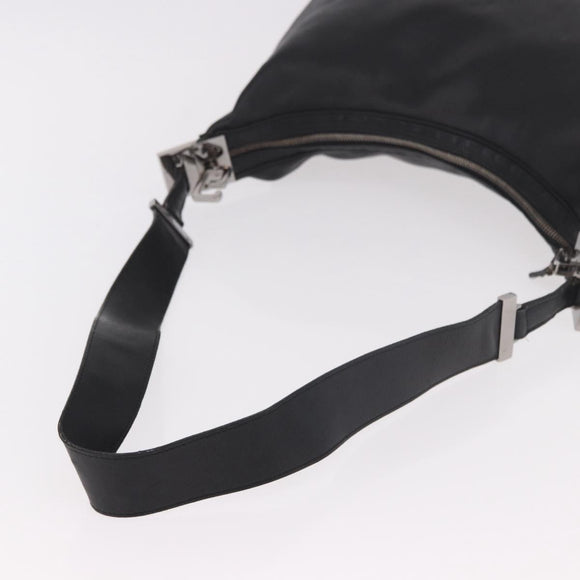 GUCCI Shoulder Bag Leather Black Silver 001 3341 Auth 187636