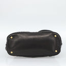 Miu Miu Matelasse Biker Hand Bag Lamb Skin 2way Black Gold Auth 187637V-5