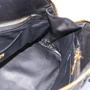 Miu Miu Matelasse Biker Hand Bag Lamb Skin 2way Black Gold Auth 187637V-22