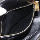 Miu Miu Matelasse Biker Hand Bag Lamb Skin 2way Black Gold Auth 187637V-25