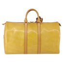 LOUIS VUITTON Monogram Vernis Mercer Boston Bag Beige M91000 LV Auth 187638-2