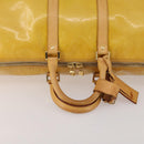 LOUIS VUITTON Monogram Vernis Mercer Boston Bag Beige M91000 LV Auth 187638-7