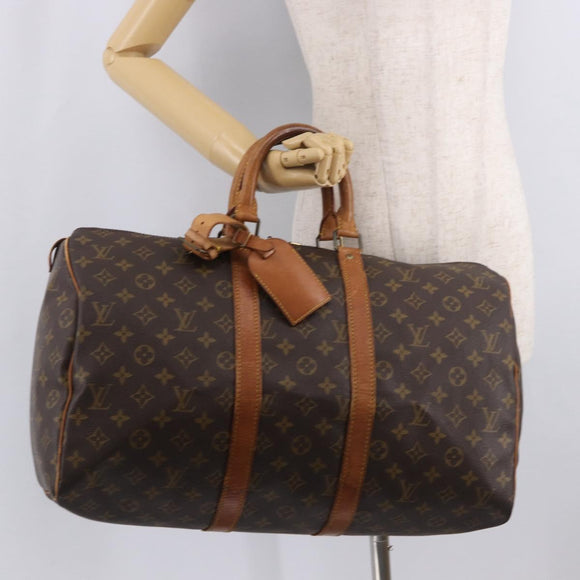 LOUIS VUITTON Monogram Keepall 45 Boston Bag M41428 LV Auth 187640