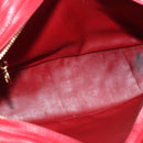 CHANEL Matelasse Chain Shoulder Bag Lamb Skin Red Gold CC Auth 187646-16