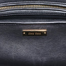 Miu Miu Matelasse Hand Bag Leather 2way Black Gold Auth 187647V-19