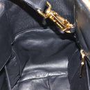 Miu Miu Matelasse Hand Bag Leather 2way Black Gold Auth 187647V-22