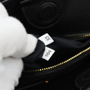 Miu Miu Matelasse Hand Bag Leather 2way Black Gold Auth 187647V-30