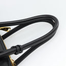 Miu Miu Matelasse Hand Bag Leather 2way Black Gold Auth 187647V-9