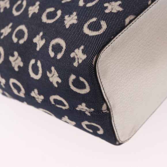 CELINE C Macadam Canvas Hand Bag Navy Auth 187648V
