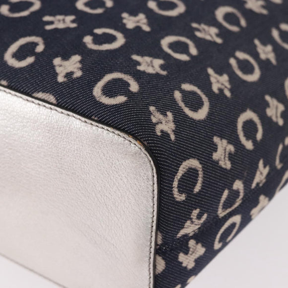 CELINE C Macadam Canvas Hand Bag Navy Auth 187648V