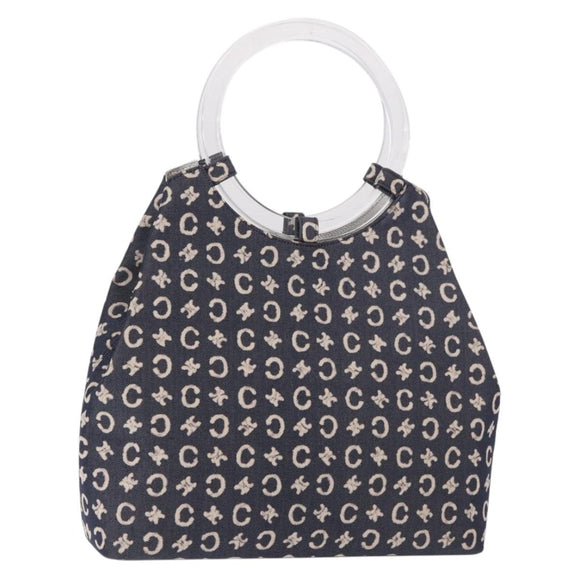 CELINE C Macadam Canvas Hand Bag Navy Auth 187648V