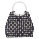 CELINE C Macadam Canvas Hand Bag Navy Auth 187648V-13