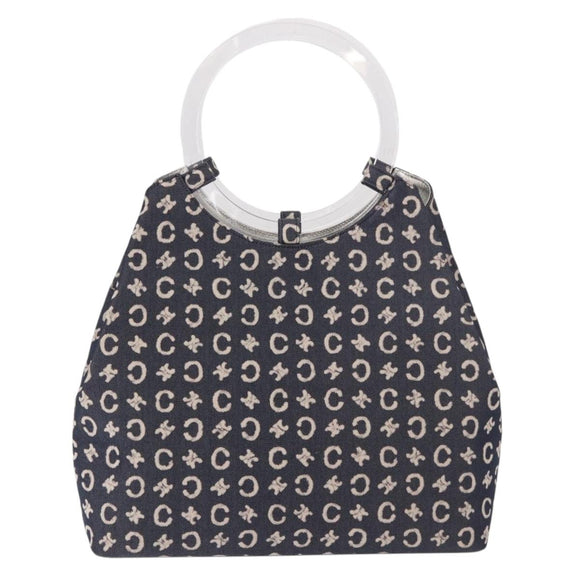 CELINE C Macadam Canvas Hand Bag Navy Auth 187648V