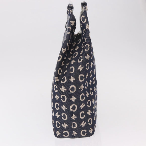 CELINE C Macadam Canvas Hand Bag Navy Auth 187648V