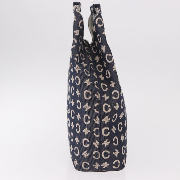 CELINE C Macadam Canvas Hand Bag Navy Auth 187648V