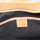CELINE Macadam Canvas Shoulder Bag PVC Leather Brown Gold Auth 187649V-18