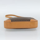 CELINE Macadam Canvas Shoulder Bag PVC Leather Brown Gold Auth 187649V-5