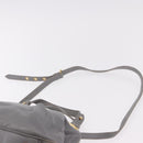 Miu Miu Hand Bag Leather 2way Gray Gold Auth 187651A-14