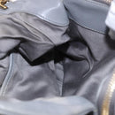 Miu Miu Hand Bag Leather 2way Gray Gold Auth 187651A-24
